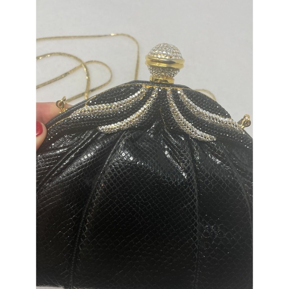 Vintage‎ Finesse La Model Python Snakeskin Jeweled Convertible Clutch Purse RARE - Picture 5 of 16